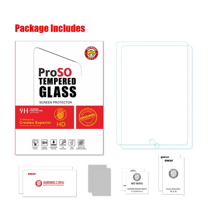 HAT PRINCE 2Pcs/Pack 0.33mm 9H 2.5D Tempered Glass Screen Protector for iPad 10.2 (2021)/(2020)/(2019) Tablet LCD Film - 7