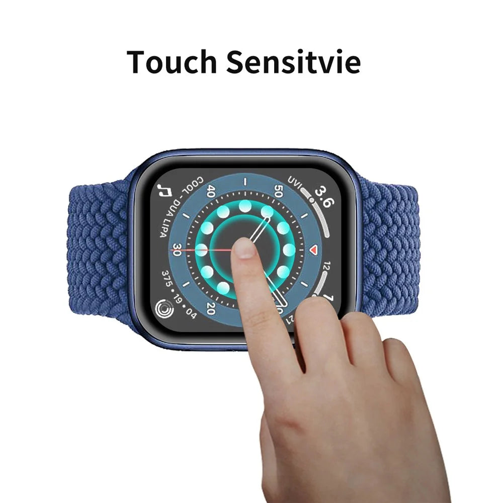 For Apple Watch SE3 / SE2 / SE1 / 6 / 5 / 4 40mm ENKAY HAT PRINCE 0.2mm 9H Full Size Tempered Glass Screen Shield [3D Aluminum Alloy Edge] - 3