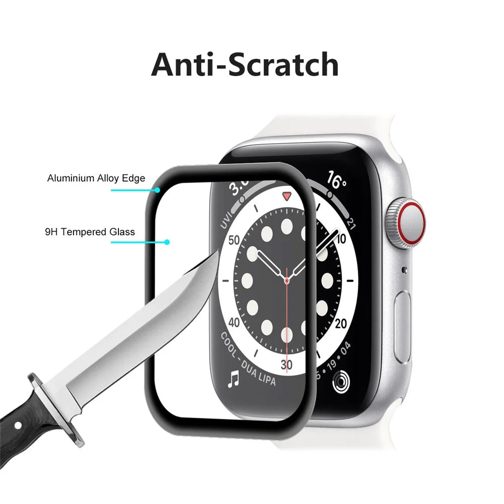 For Apple Watch SE3 / SE2 / SE1 / 6 / 5 / 4 40mm ENKAY HAT PRINCE 0.2mm 9H Full Size Tempered Glass Screen Shield [3D Aluminum Alloy Edge] - 5