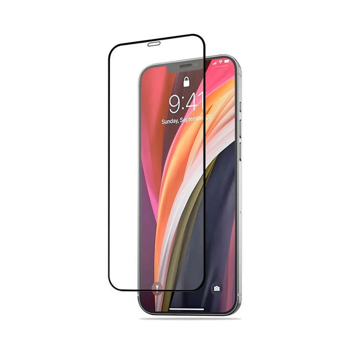 MOCOLO Full Coverage Tempered Glass Film for iPhone 12/12 Pro Screen Protector Full Glue Black - 2
