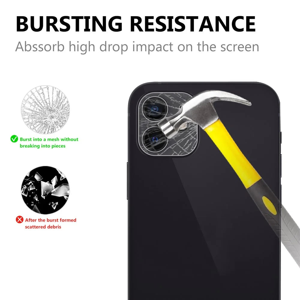 For iPhone 12 mini 5.4 inch Quality 2.5D 9H Arc Edge Tempered Glass Screen Protector + Camera Lens Film - 2