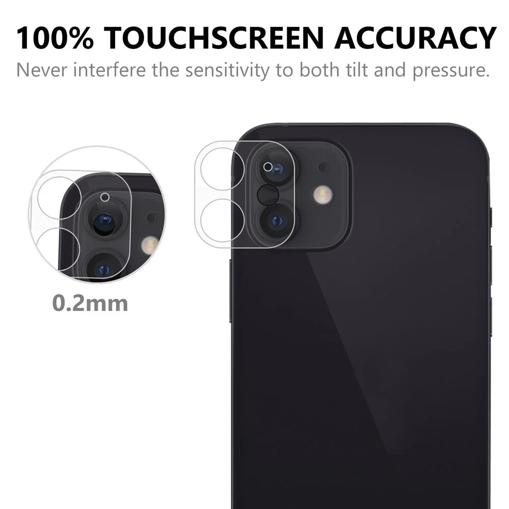 For iPhone 12 mini 5.4 inch Quality 2.5D 9H Arc Edge Tempered Glass Screen Protector + Camera Lens Film - 6
