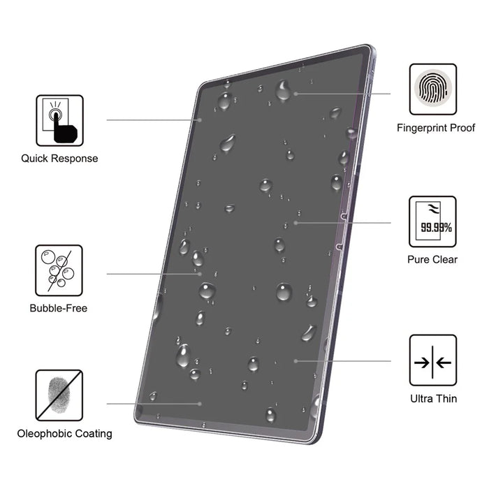 Full Coverage Tempered Glass Screen Protector Film Straight Edge for Lenovo Tab P11 Pro - 2