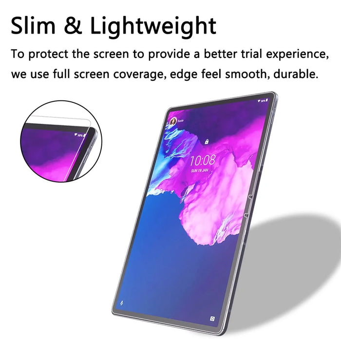 Full Coverage Tempered Glass Screen Protector Film Straight Edge for Lenovo Tab P11 Pro - 4