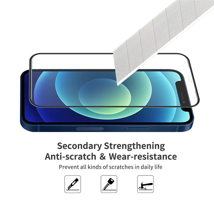 ENKAY HAT PRINCE Full Glue Complete Covering Tempered Glass Screen Protector for iPhone 12 Pro / iPhone 12 - 4