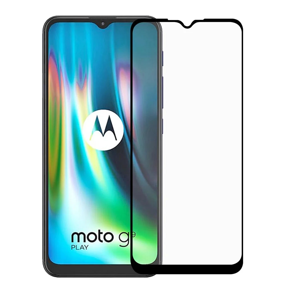 Full Coverage Tempered Glass Screen Guard Film (Full Glue) for Motorola Moto G9 Play - 1