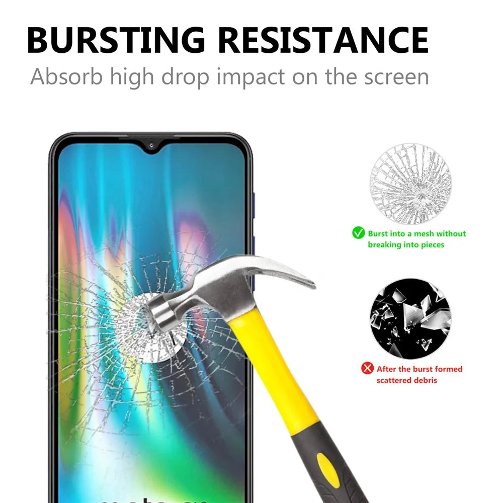 Full Coverage Tempered Glass Screen Guard Film (Full Glue) for Motorola Moto G9 Play - 2
