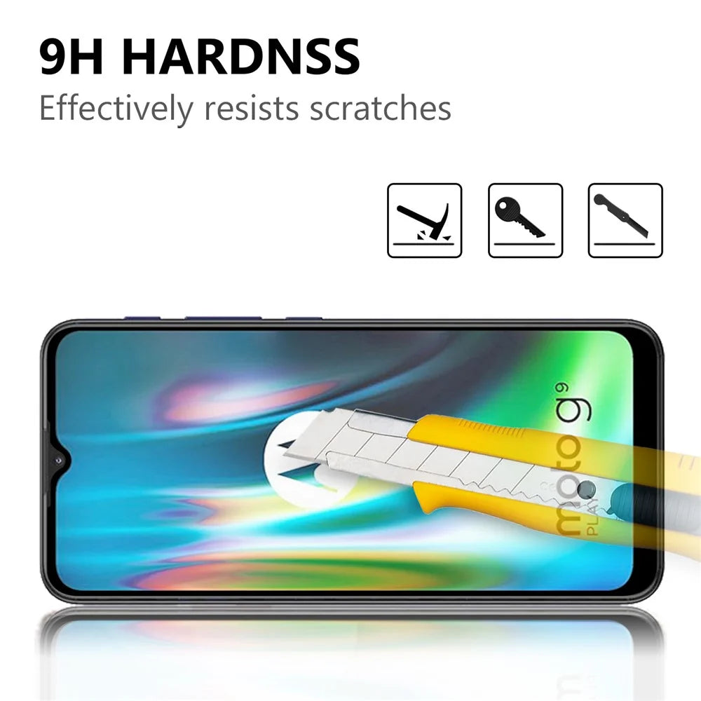 Full Coverage Tempered Glass Screen Guard Film (Full Glue) for Motorola Moto G9 Play - 3