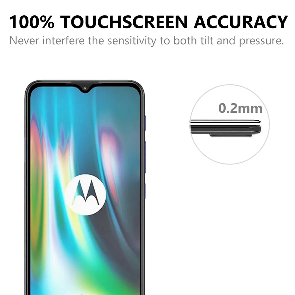 Full Coverage Tempered Glass Screen Guard Film (Full Glue) for Motorola Moto G9 Play - 6
