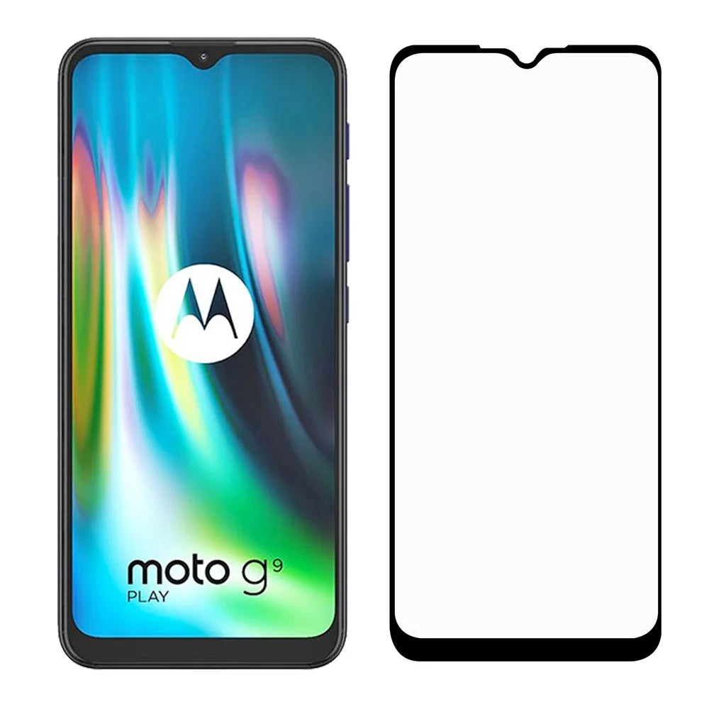 Full Coverage Tempered Glass Screen Guard Film (Full Glue) for Motorola Moto G9 Play - 7