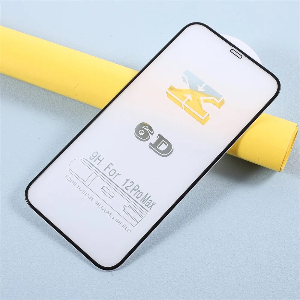 6D Full Size Cold Carving Tempered Glass Screen Film (Full Glue) for iPhone 12 / 12 Pro - 2