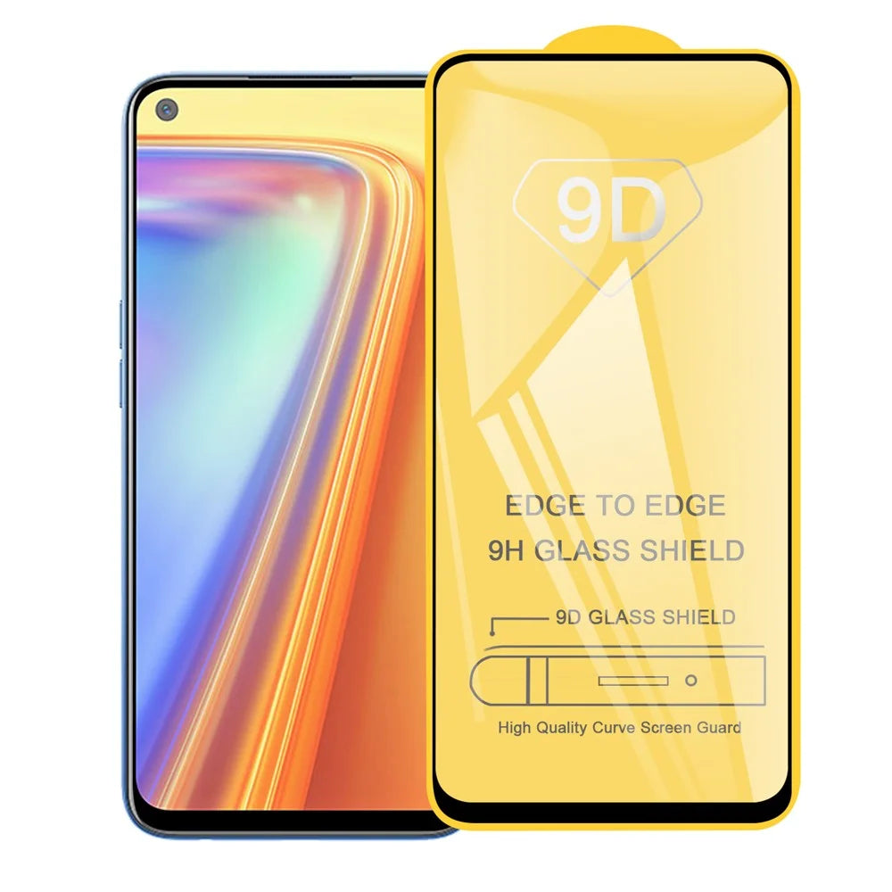 Full Covering 9D Tempered Glass Screen Protection Film (Side Glue) for Realme 7 - 1