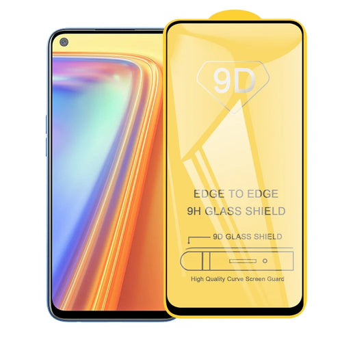 Full Covering 9D Tempered Glass Screen Protection Film (Side Glue) for Realme 7 - 1