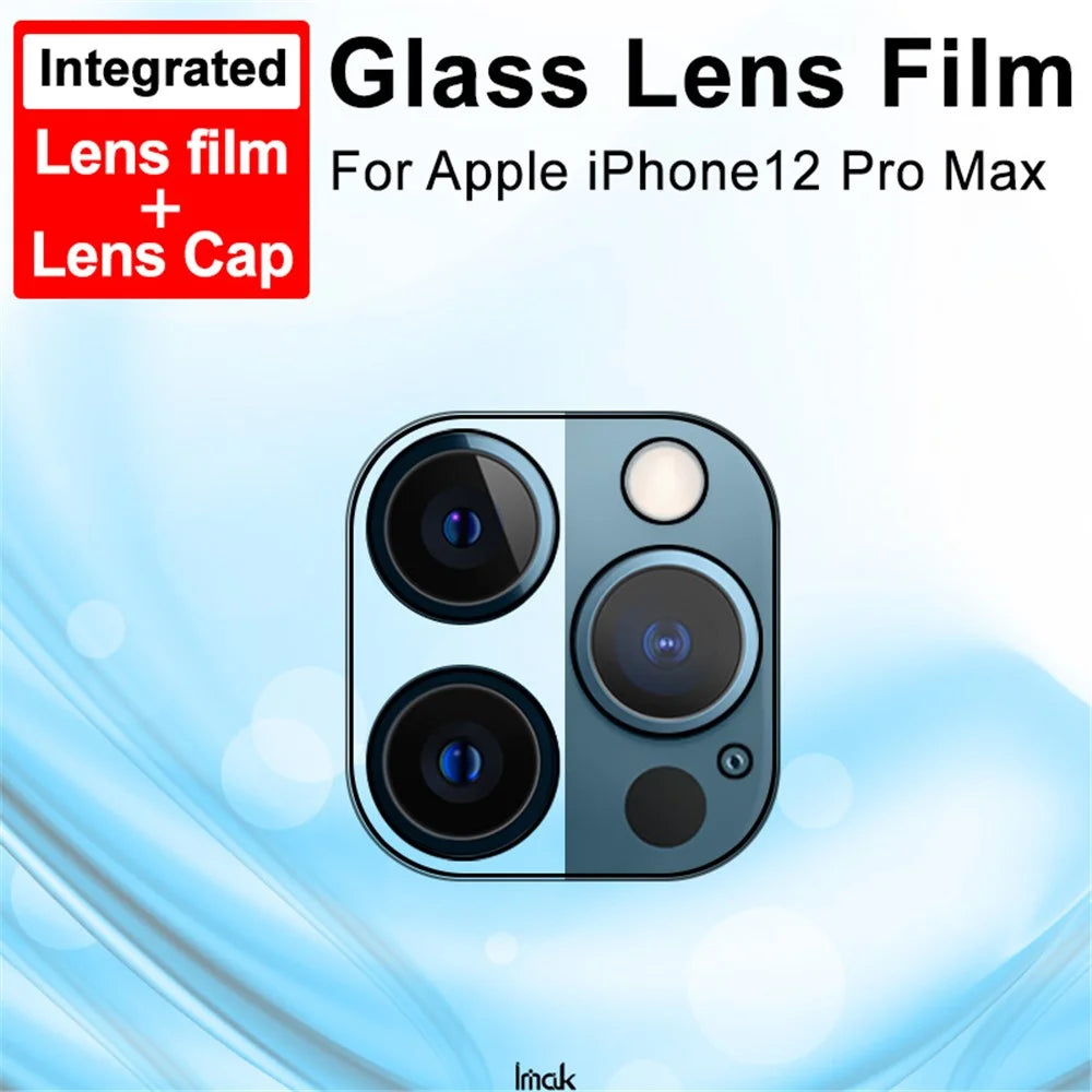 IMAK HD Lens Protector Integrated Glass Lens Film + Lens Cap for iPhone 12 Pro Max - 7