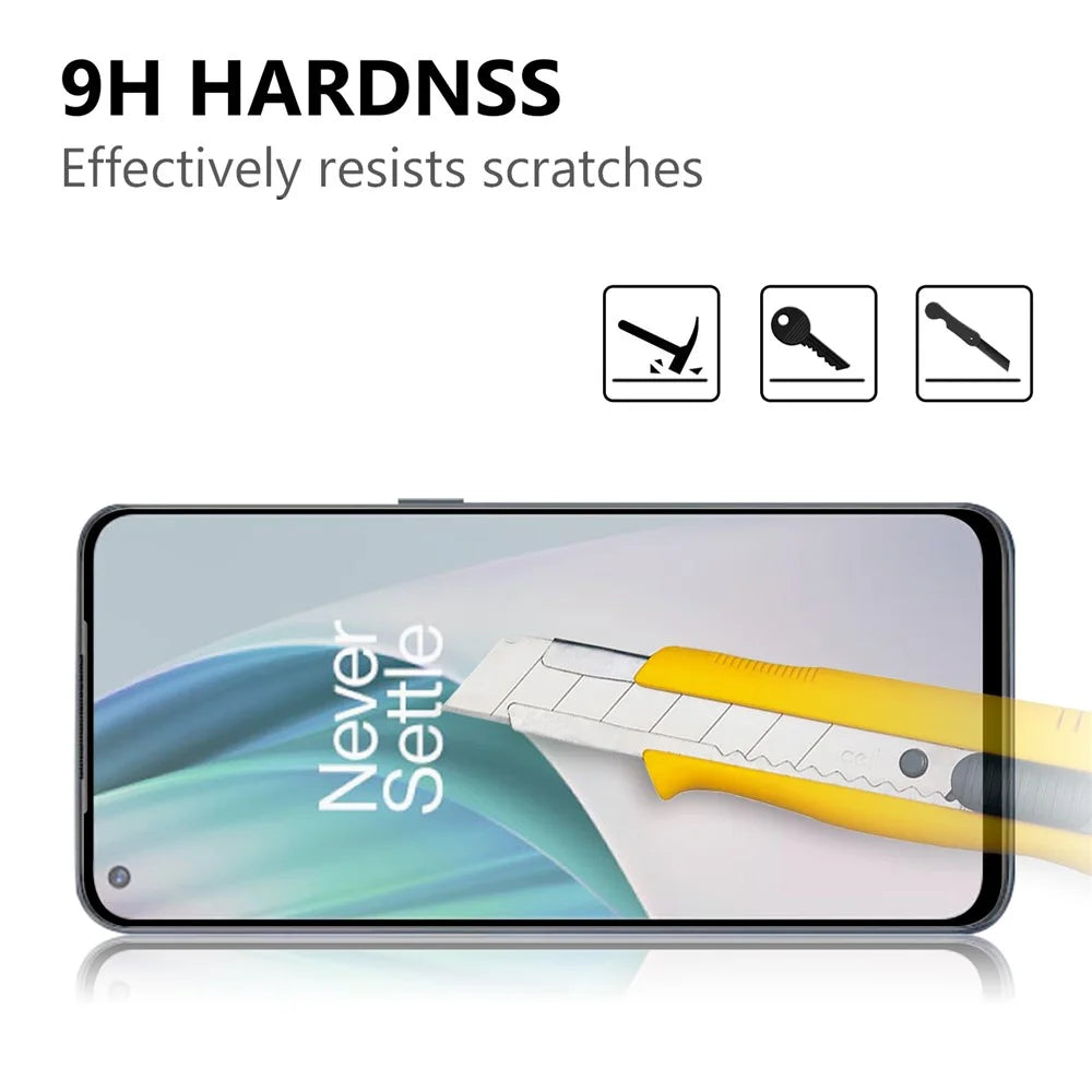 Tempered Glass Screen Protector for OnePlus Nord N10 5G, Black Edge to Edge Full Coverage Ultra HD Clear Full Glue Film - 3