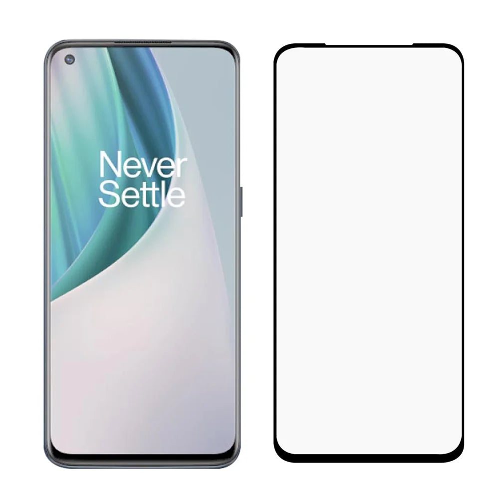 Tempered Glass Screen Protector for OnePlus Nord N10 5G, Black Edge to Edge Full Coverage Ultra HD Clear Full Glue Film - 7