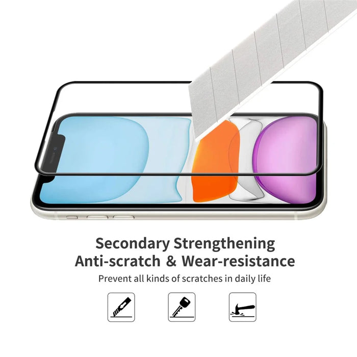 ENKAY HAT PRINCE 5 Pcs/Sets Arc Edge Full Coverage Tempered Glass Screen Film for iPhone 11/iPhone XR - 3