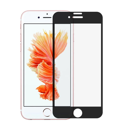 0.3mm Silk Print Full Coverage Tempered Glass Screen Protector for iPhone 7 4.7 inch - Black - 1