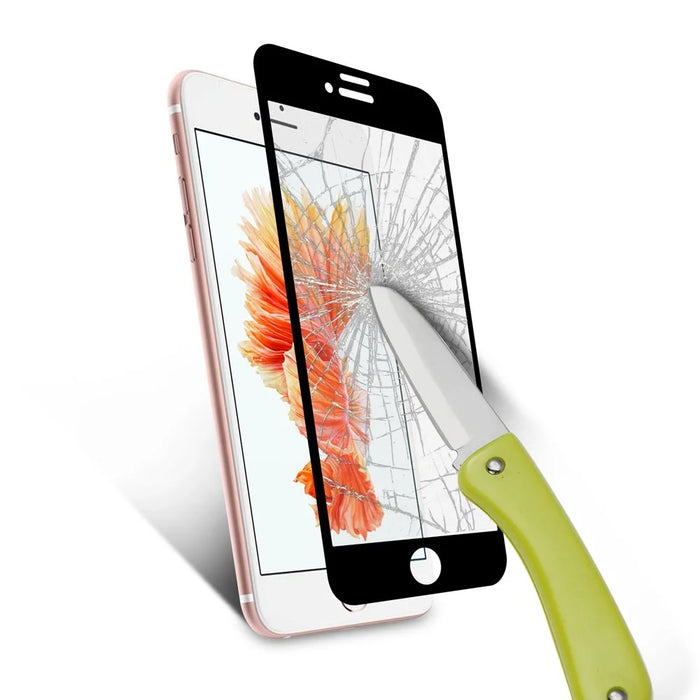 0.3mm Silk Print Full Coverage Tempered Glass Screen Protector for iPhone 7 4.7 inch - Black - 5
