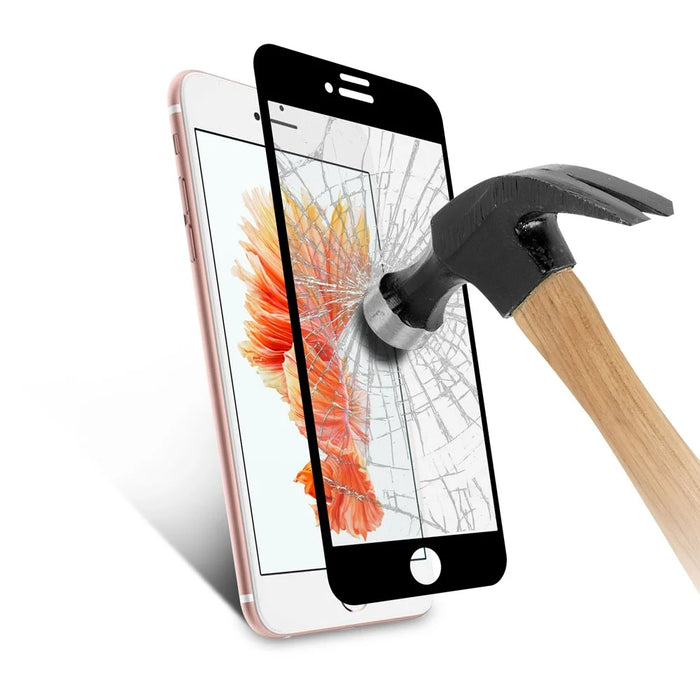 0.3mm Silk Print Full Coverage Tempered Glass Screen Protector for iPhone 7 4.7 inch - Black - 6