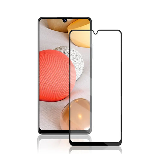 MOCOLO Full Glue Silk Printing Complete Covering Tempered Glass Screen Protector for Samsung Galaxy A42 5G - Black - 1
