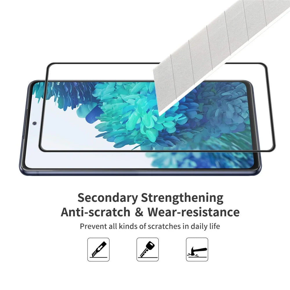 HAT PRINCE for Samsung Galaxy S20 FE 4G/5G/S20 Lite/S20 FE 2022 Full Glue Full Screen Super Clear Tempered Glass Screen Protector - 4