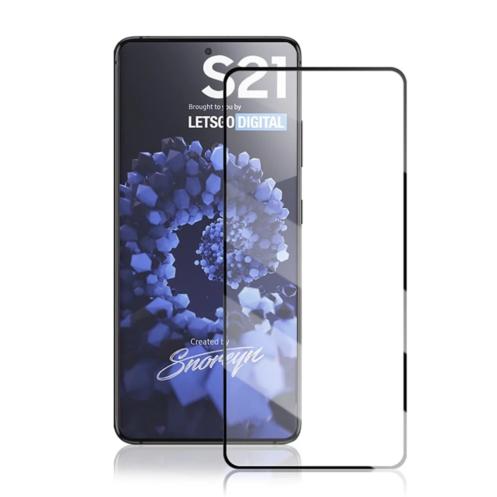 MOCOLO Silk Printing HD Tempered Glass Full Glue Full Coverage Screen Protector Film for Samsung Galaxy S21 4G / 5G - Black - 1