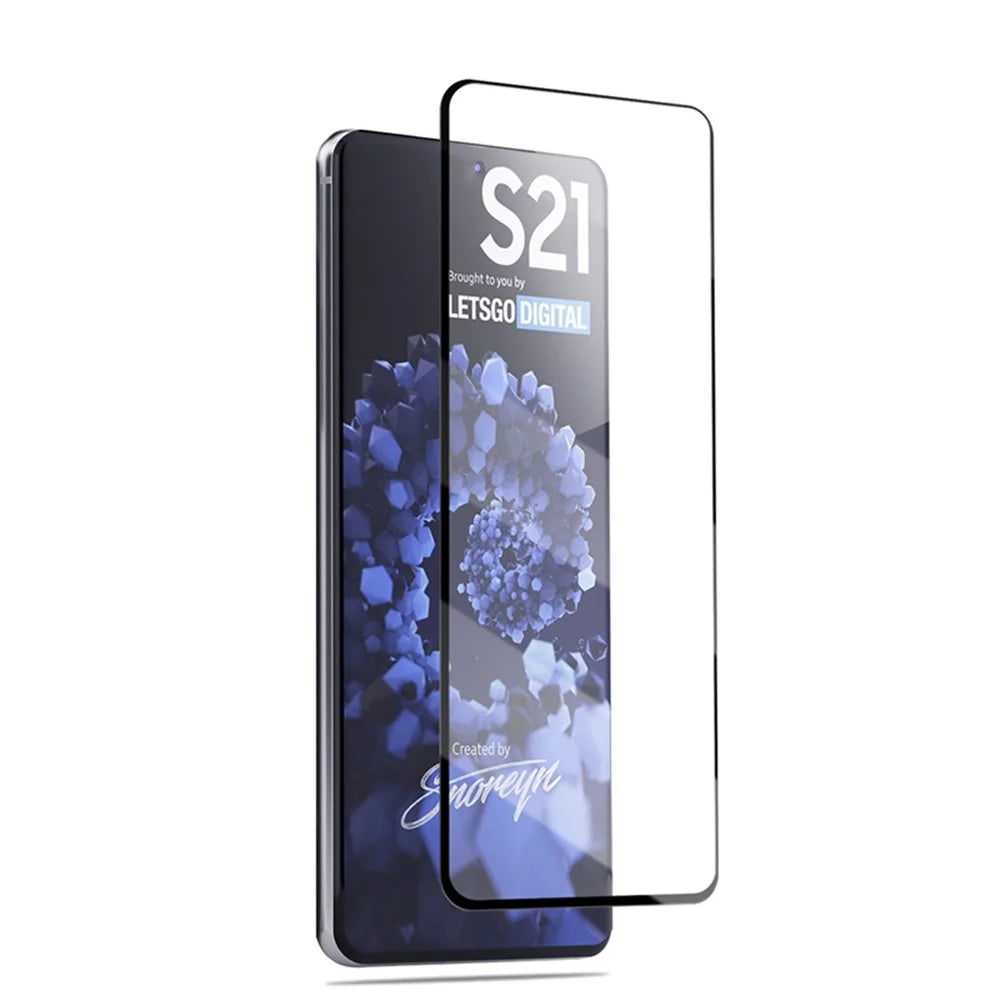 MOCOLO Silk Printing HD Tempered Glass Full Glue Full Coverage Screen Protector Film for Samsung Galaxy S21 4G / 5G - Black - 5