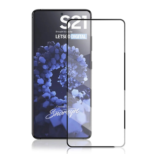 AMORUS Tempered Glass Screen Protector for Samsung Galaxy S21 4G / 5G, Silk Printing Full Size Full Glue Ultra Clear Guard Film - 1