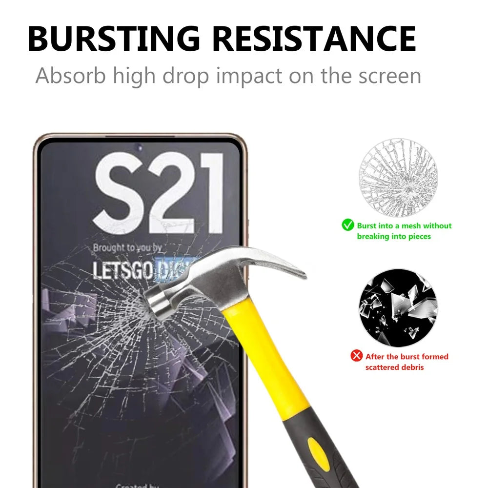 Anti-explosion Dustproof Full Glue Full Cover Tempered Glass Screen Protector with Black Edge for Samsung Galaxy S21 4G/5G - 2