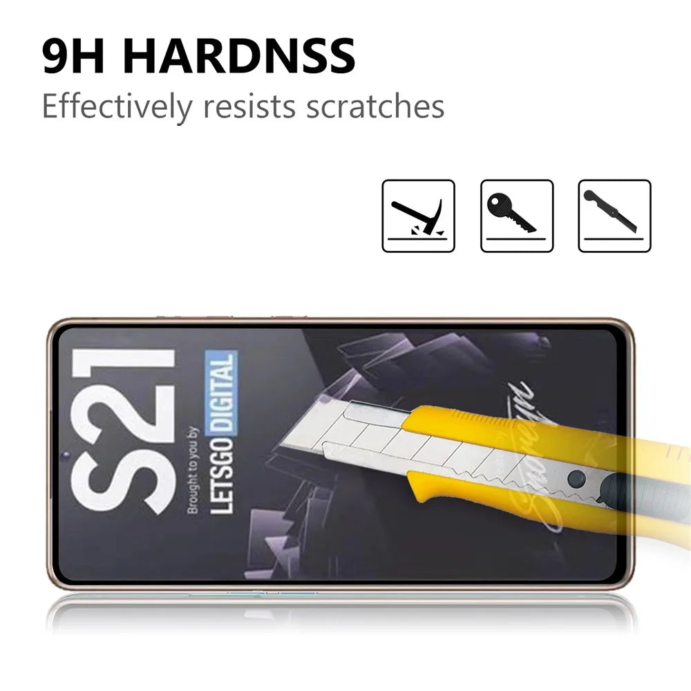 Anti-explosion Dustproof Full Glue Full Cover Tempered Glass Screen Protector with Black Edge for Samsung Galaxy S21 4G/5G - 3