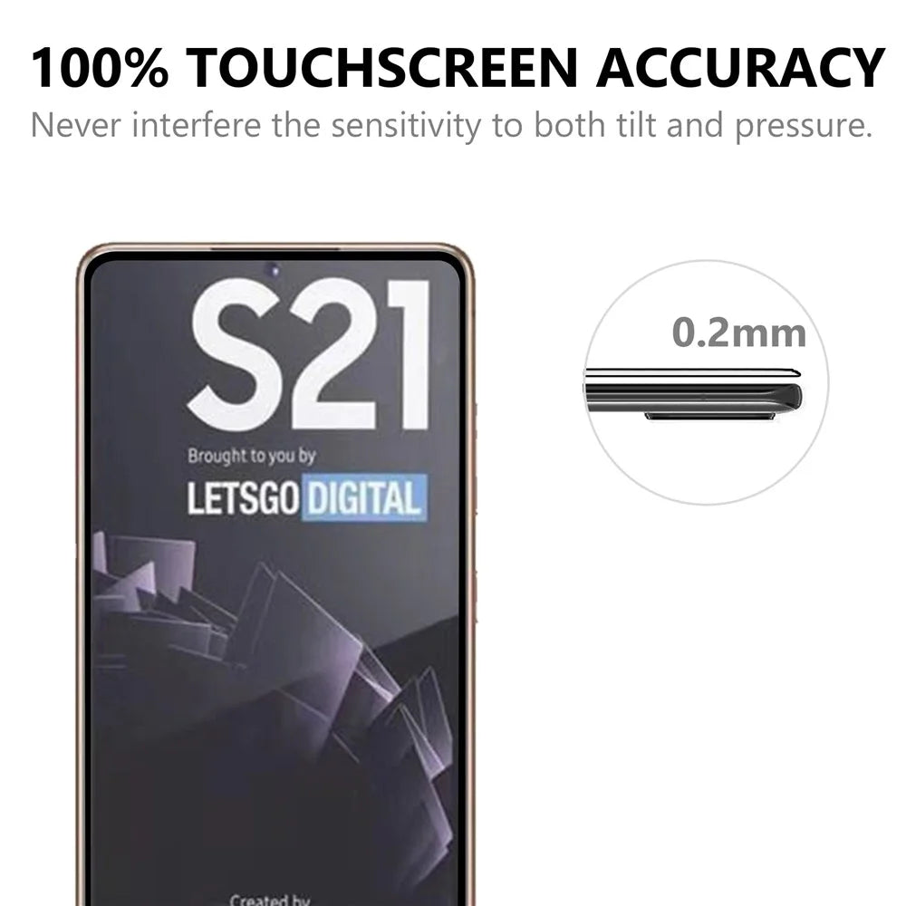 Anti-explosion Dustproof Full Glue Full Cover Tempered Glass Screen Protector with Black Edge for Samsung Galaxy S21 4G/5G - 6