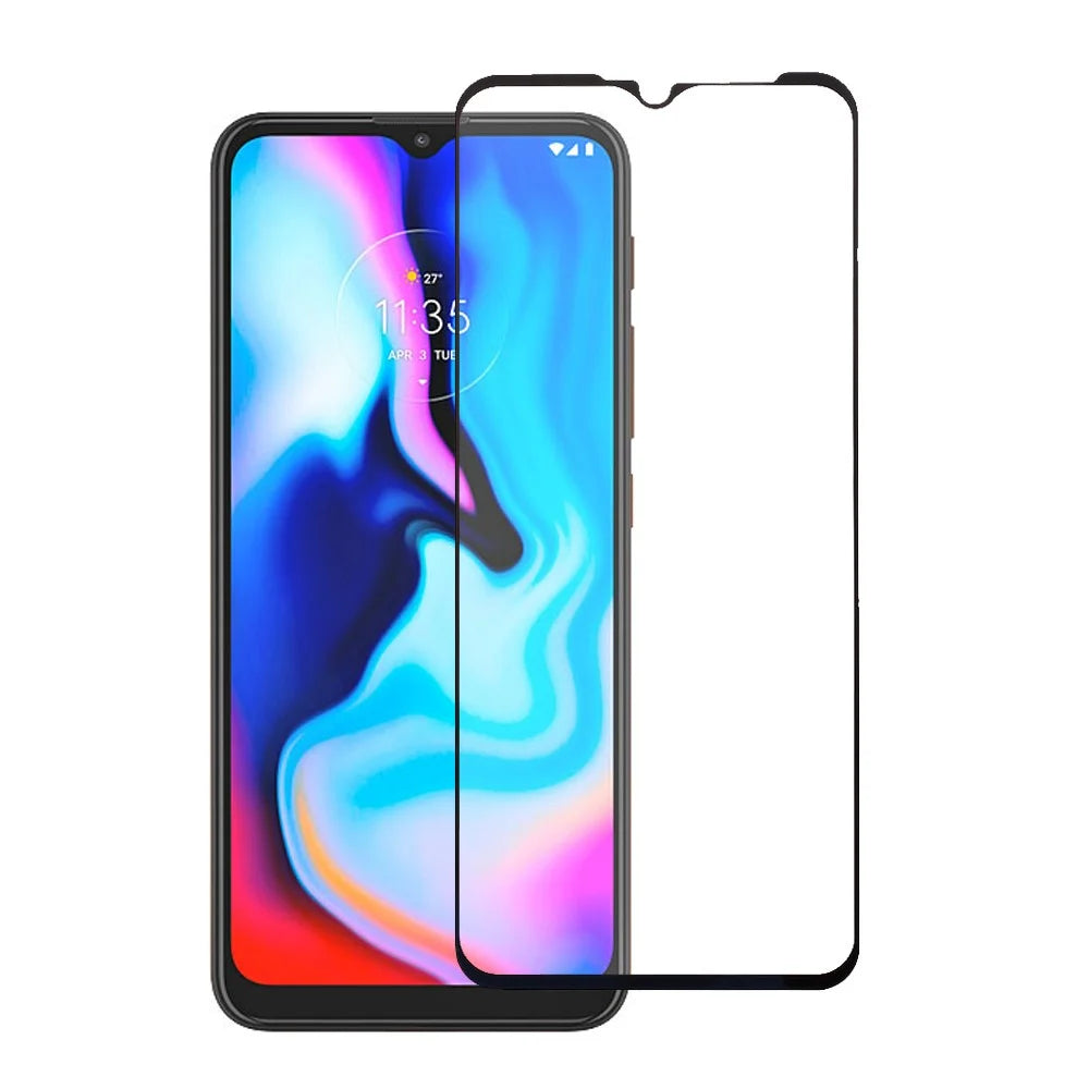 Silk Printing Tempered Glass Screen Protector [Full Coverage] [Full Glue] for Motorola Moto E7 Plus - 1