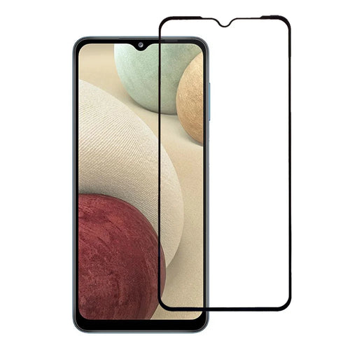 Full Coverage Silk Printing Tempered Glass Screen Protective Film [Full Glue] for Samsung Galaxy A12 - 1