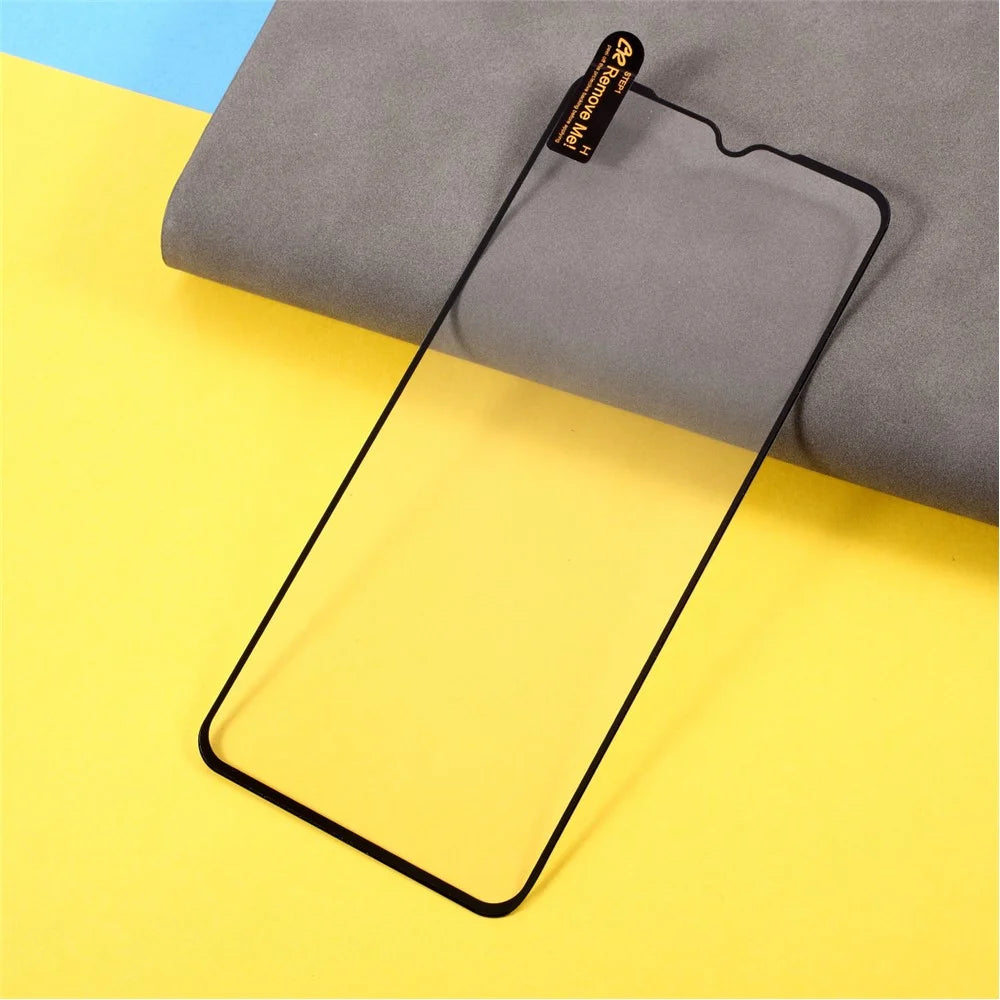 Full Coverage Silk Printing Tempered Glass Screen Protective Film [Full Glue] for Samsung Galaxy A12 - 6