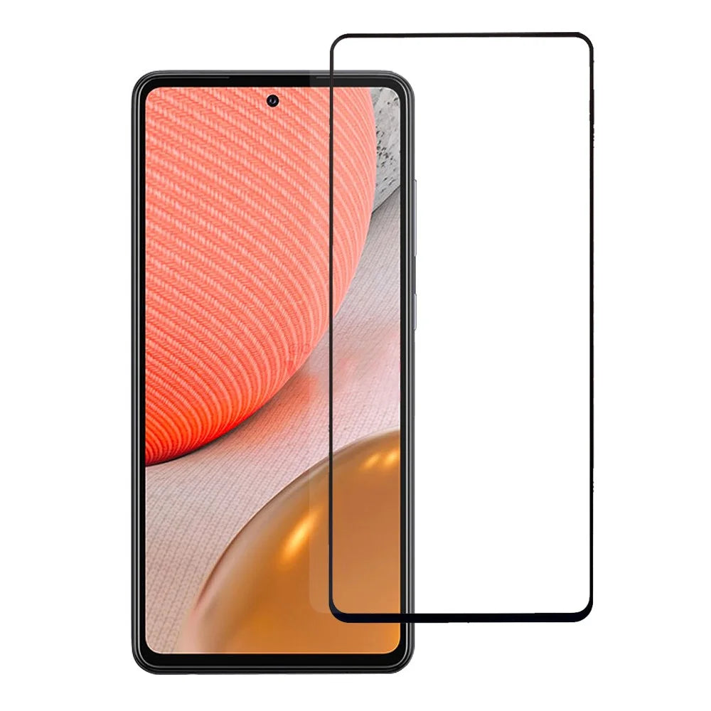 Full Coverage Silk Printing Tempered Glass Screen Protective Film [Full Glue] for Samsung Galaxy A72 5G / A72 4G - 1