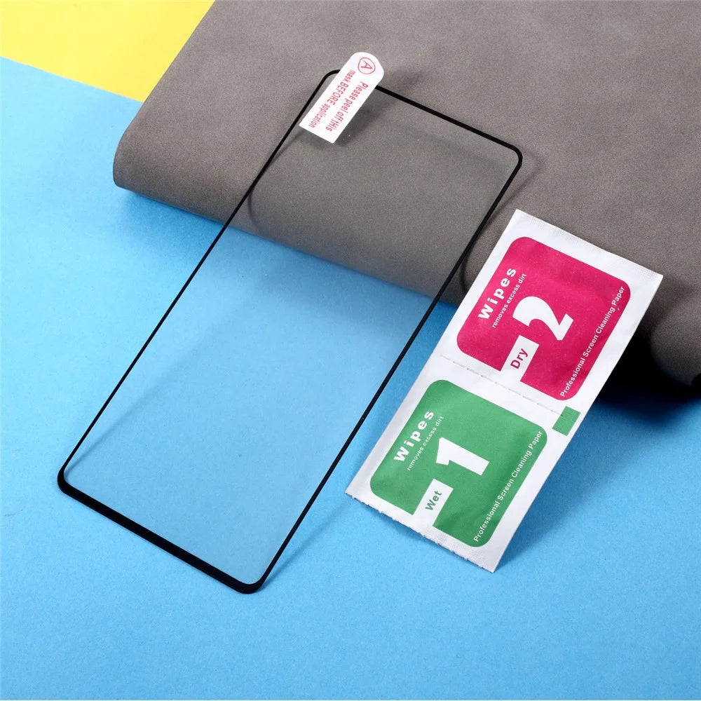 Full Coverage Silk Printing Tempered Glass Screen Protective Film [Full Glue] for Samsung Galaxy A72 5G / A72 4G - 6