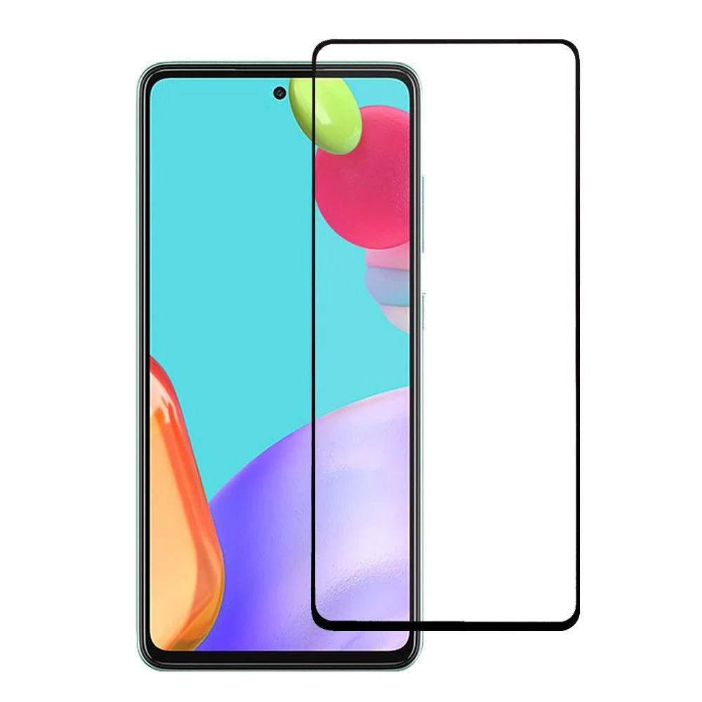 Full Coverage Silk Printing Tempered Glass Screen Protective Film [Full Glue] for Samsung Galaxy A52 5G / A52 4G - 1