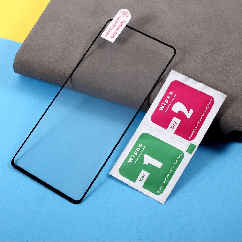 Full Coverage Silk Printing Tempered Glass Screen Protective Film [Full Glue] for OnePlus 9 - 3
