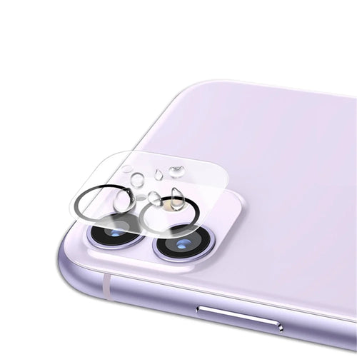 MOCOLO for iPhone 11 6.1 inch Silk Print HD Tempered Glass Camera Lens Protector - Black - 1