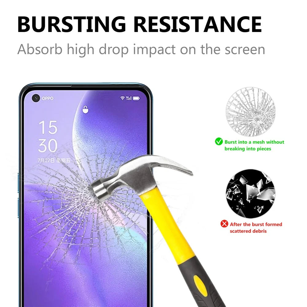 Full Glue Full Size for Oppo Reno5 5G/ Reno5 4G/Reno5 K/Find X3 Lite Tempered Glass Screen Protector - Black - 2