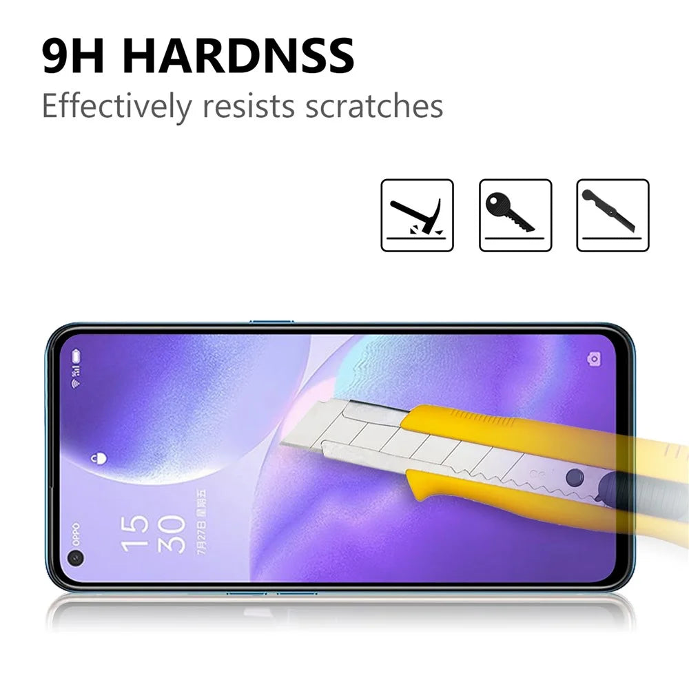 Full Glue Full Size for Oppo Reno5 5G/ Reno5 4G/Reno5 K/Find X3 Lite Tempered Glass Screen Protector - Black - 3