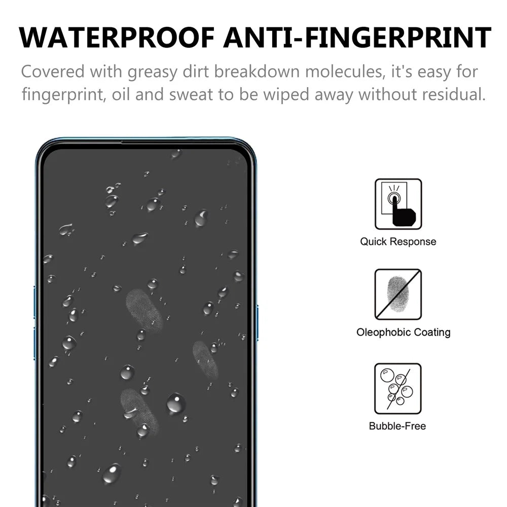 Full Glue Full Size for Oppo Reno5 5G/ Reno5 4G/Reno5 K/Find X3 Lite Tempered Glass Screen Protector - Black - 4