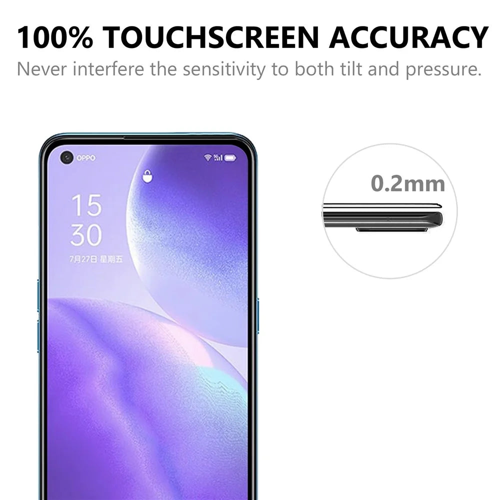 Full Glue Full Size for Oppo Reno5 5G/ Reno5 4G/Reno5 K/Find X3 Lite Tempered Glass Screen Protector - Black - 6