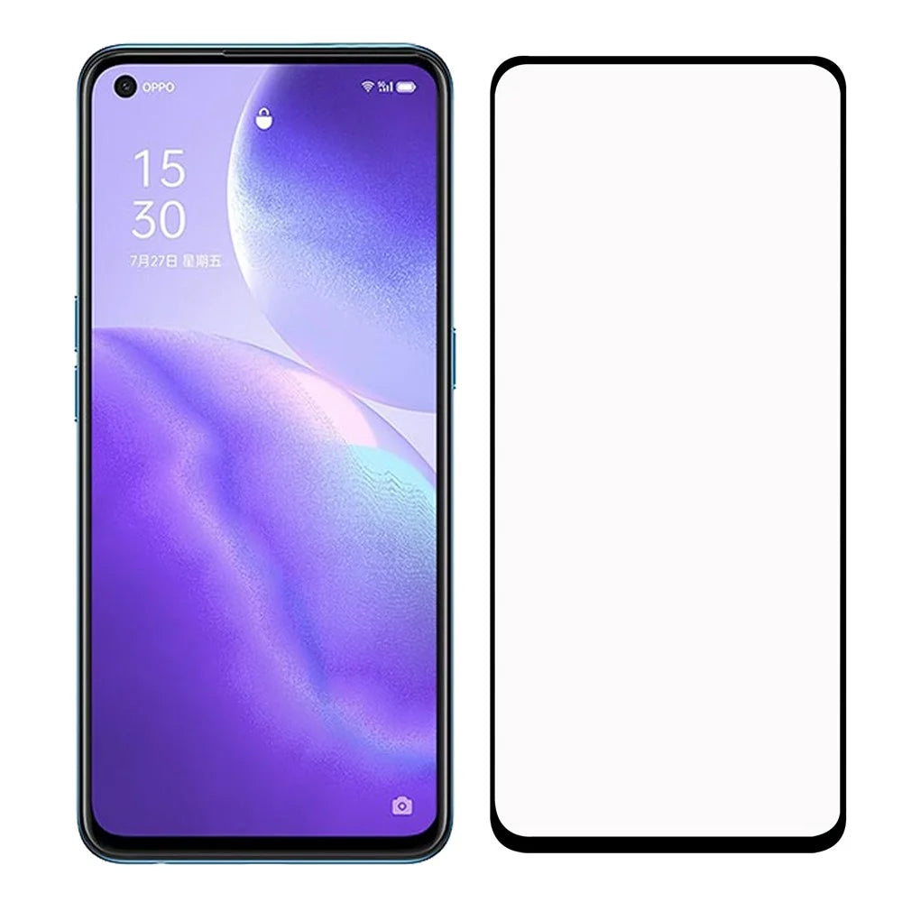 Full Glue Full Size for Oppo Reno5 5G/ Reno5 4G/Reno5 K/Find X3 Lite Tempered Glass Screen Protector - Black - 7