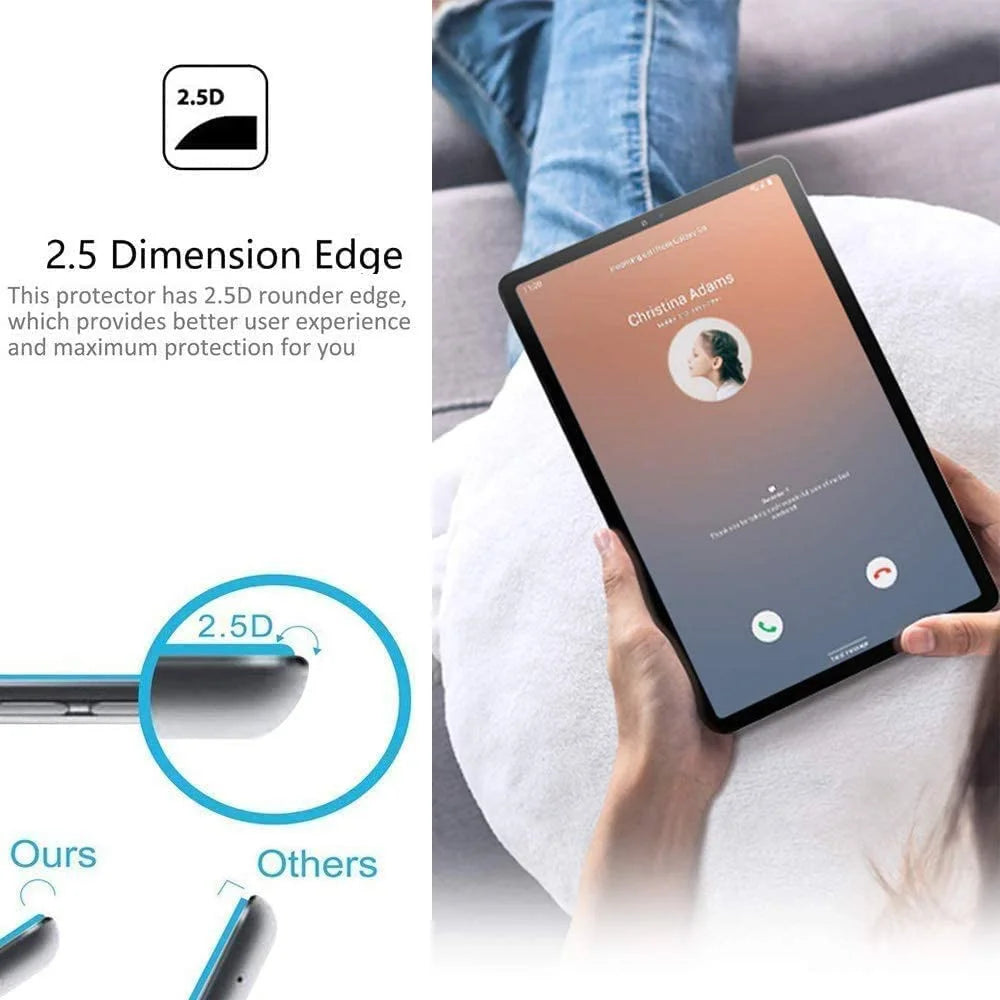 Tempered Glass Film 2.5D Arc Edge for Samsung Galaxy Tab A7 10.4 (2022) / (2020) Screen Shield [Ultra Clear] [Anti-explosion] - 4