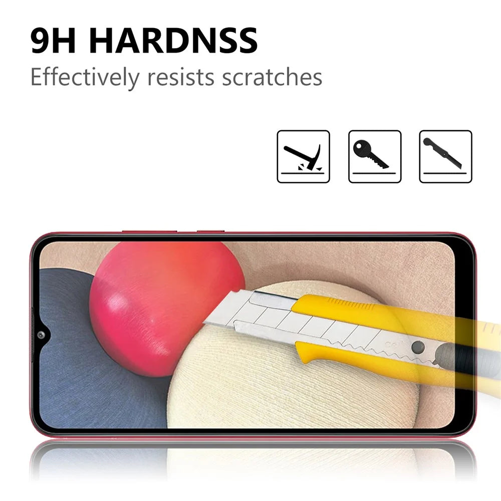 Tempered Glass Film Black Edges Screen Protector for Samsung Galaxy A02s (166.5mm) [Complete Covering] [Full Glue] - 3