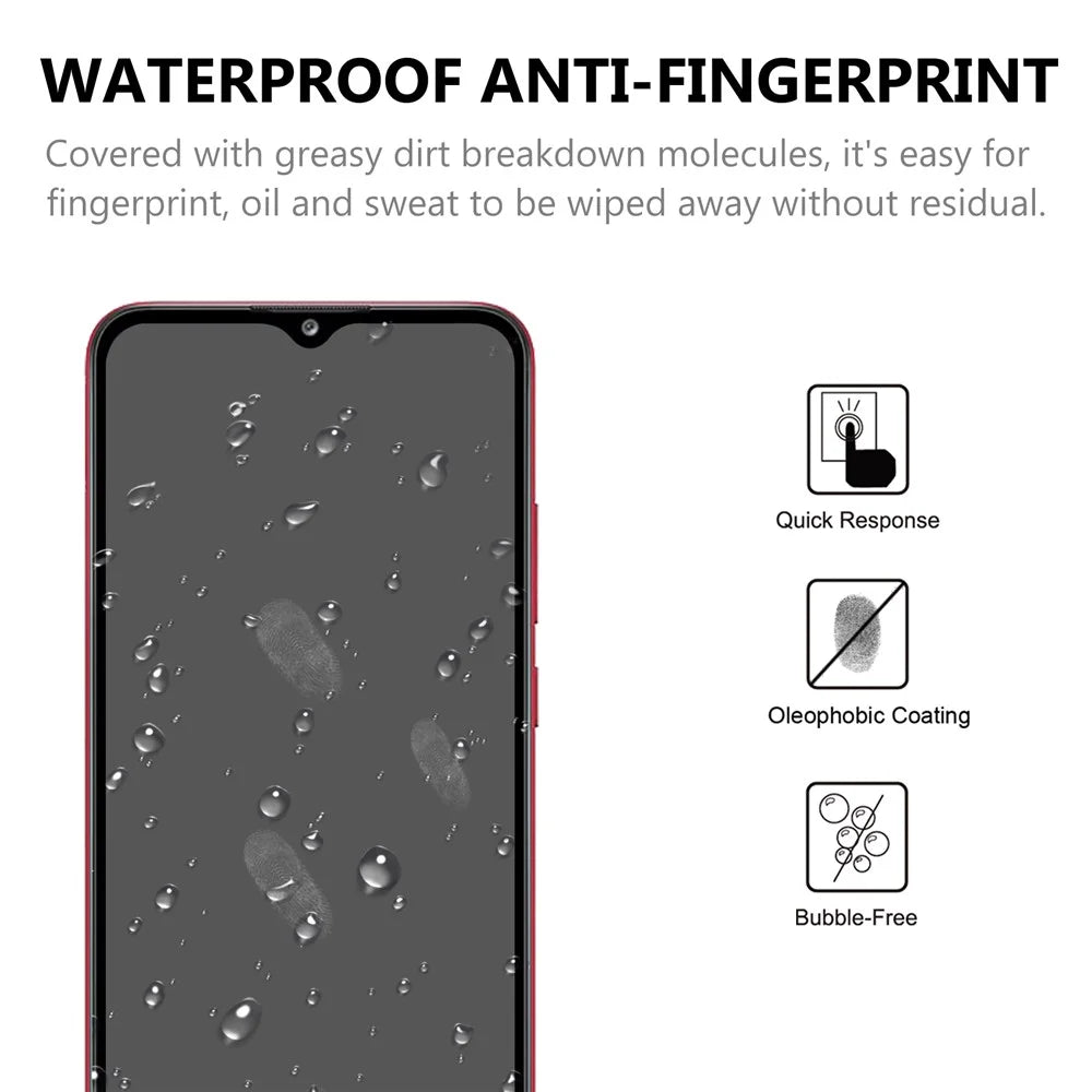 Tempered Glass Film Black Edges Screen Protector for Samsung Galaxy A02s (166.5mm) [Complete Covering] [Full Glue] - 4