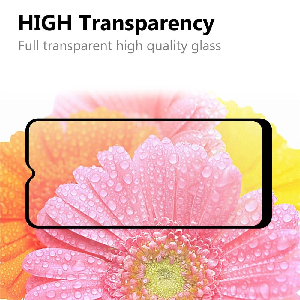 Tempered Glass Film Black Edges Screen Protector for Samsung Galaxy A02s (166.5mm) [Complete Covering] [Full Glue] - 5