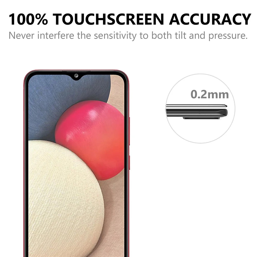 Tempered Glass Film Black Edges Screen Protector for Samsung Galaxy A02s (166.5mm) [Complete Covering] [Full Glue] - 6